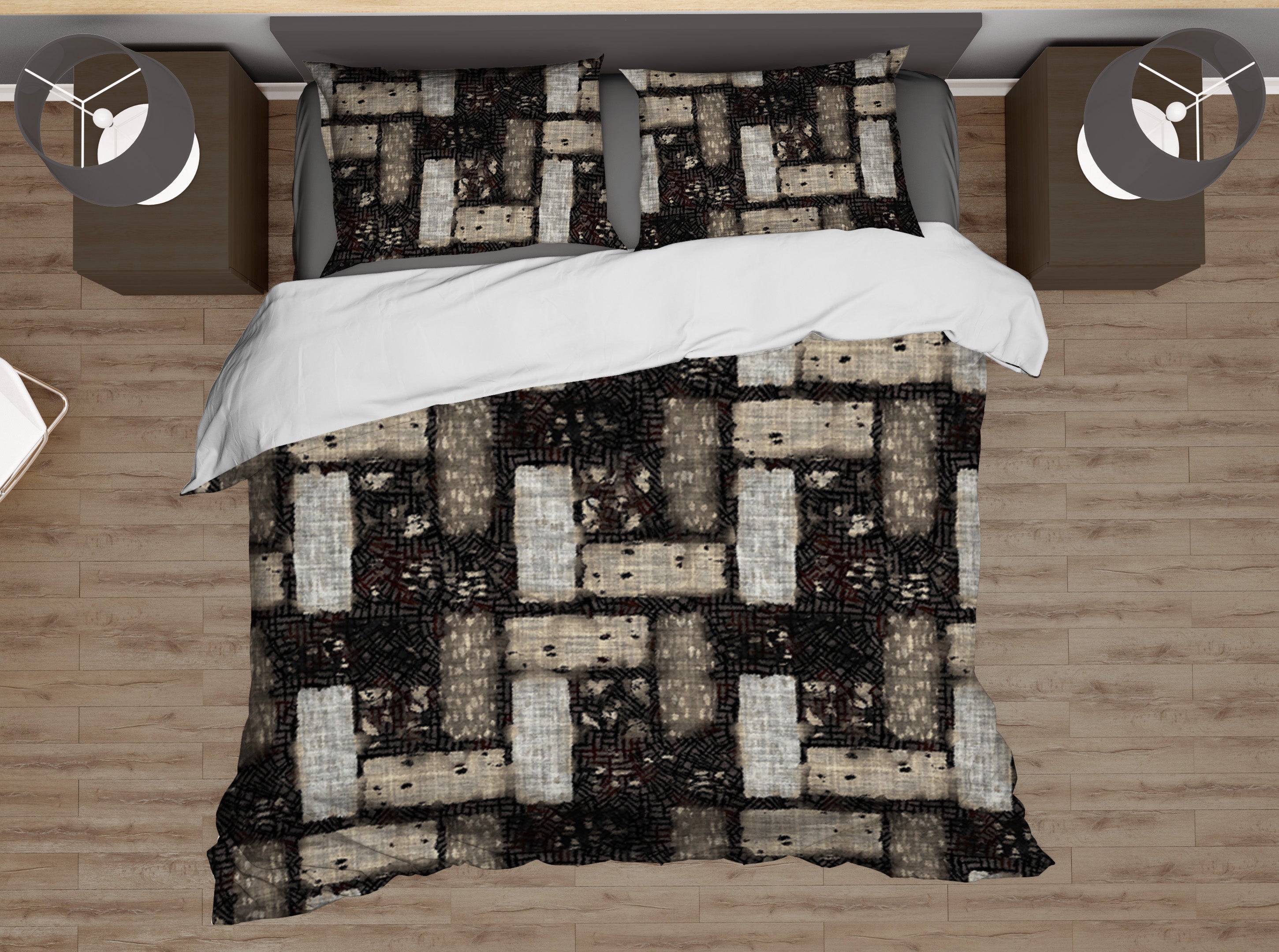 Geometric Aurora Duvet Cover Set