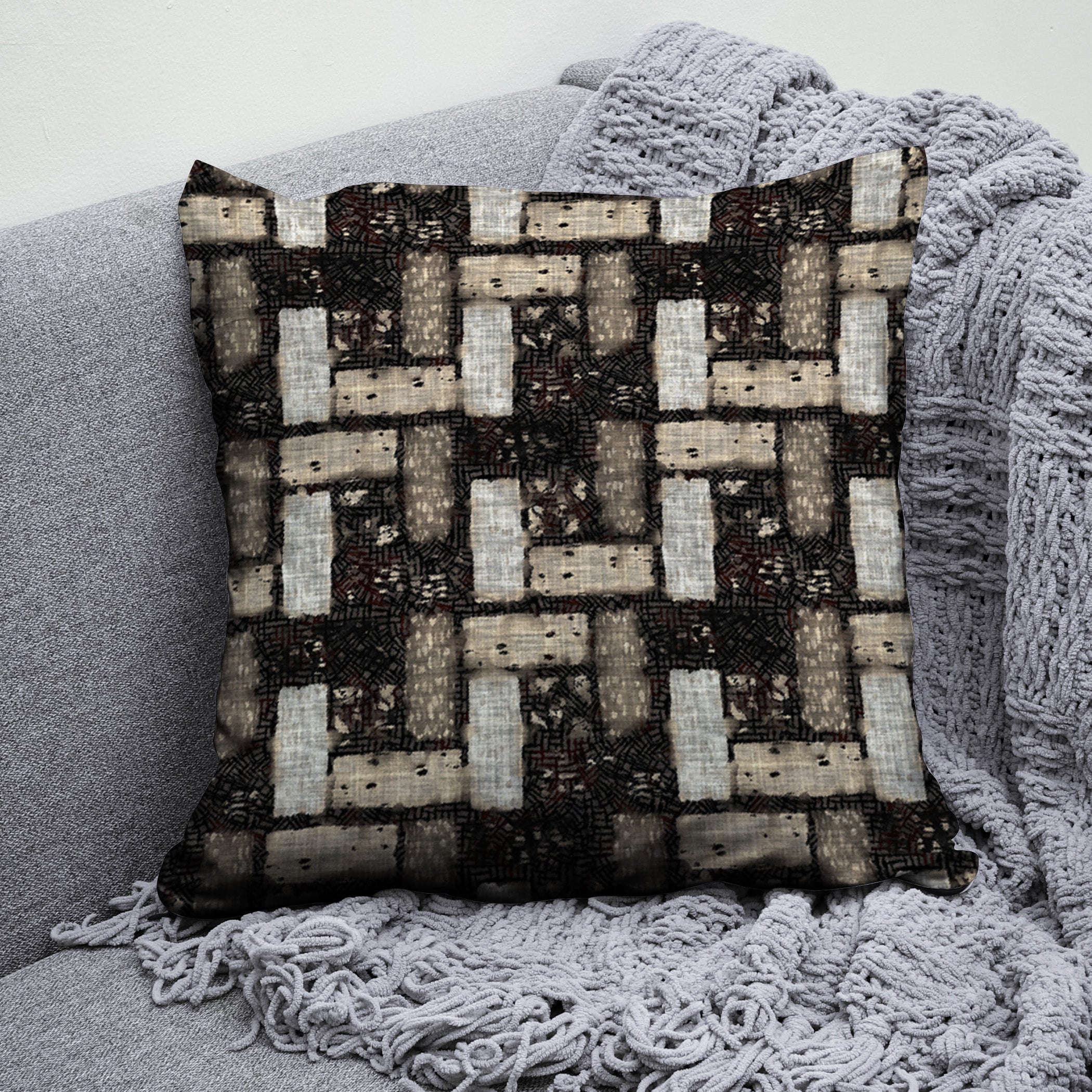 Geometric Aurora Throw Pillow