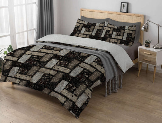 Geometric Aurora Sherpa Comforter Set