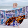 Giraffe Boys Beach Towel