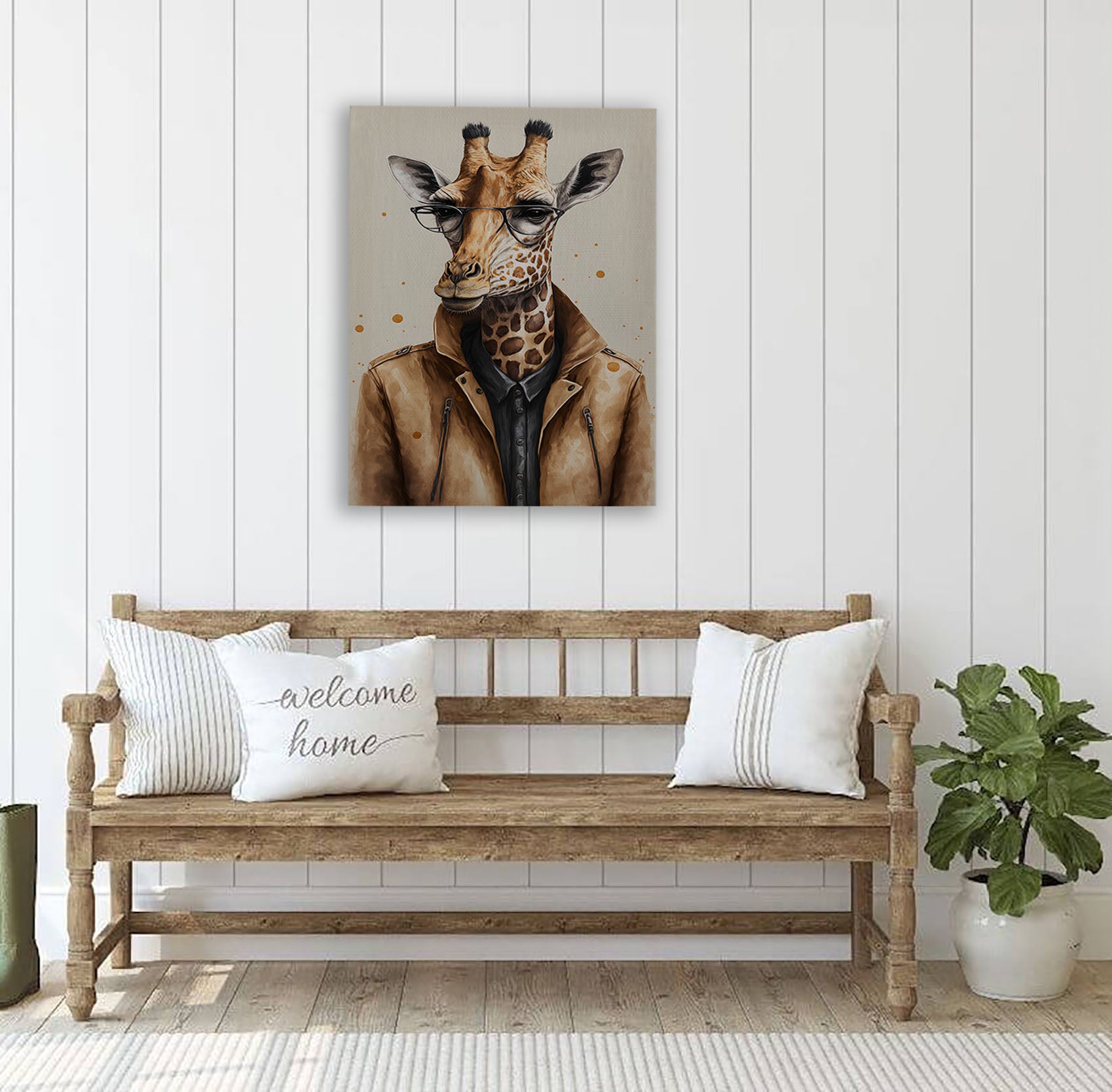 Giraffe Chic Canvas Print