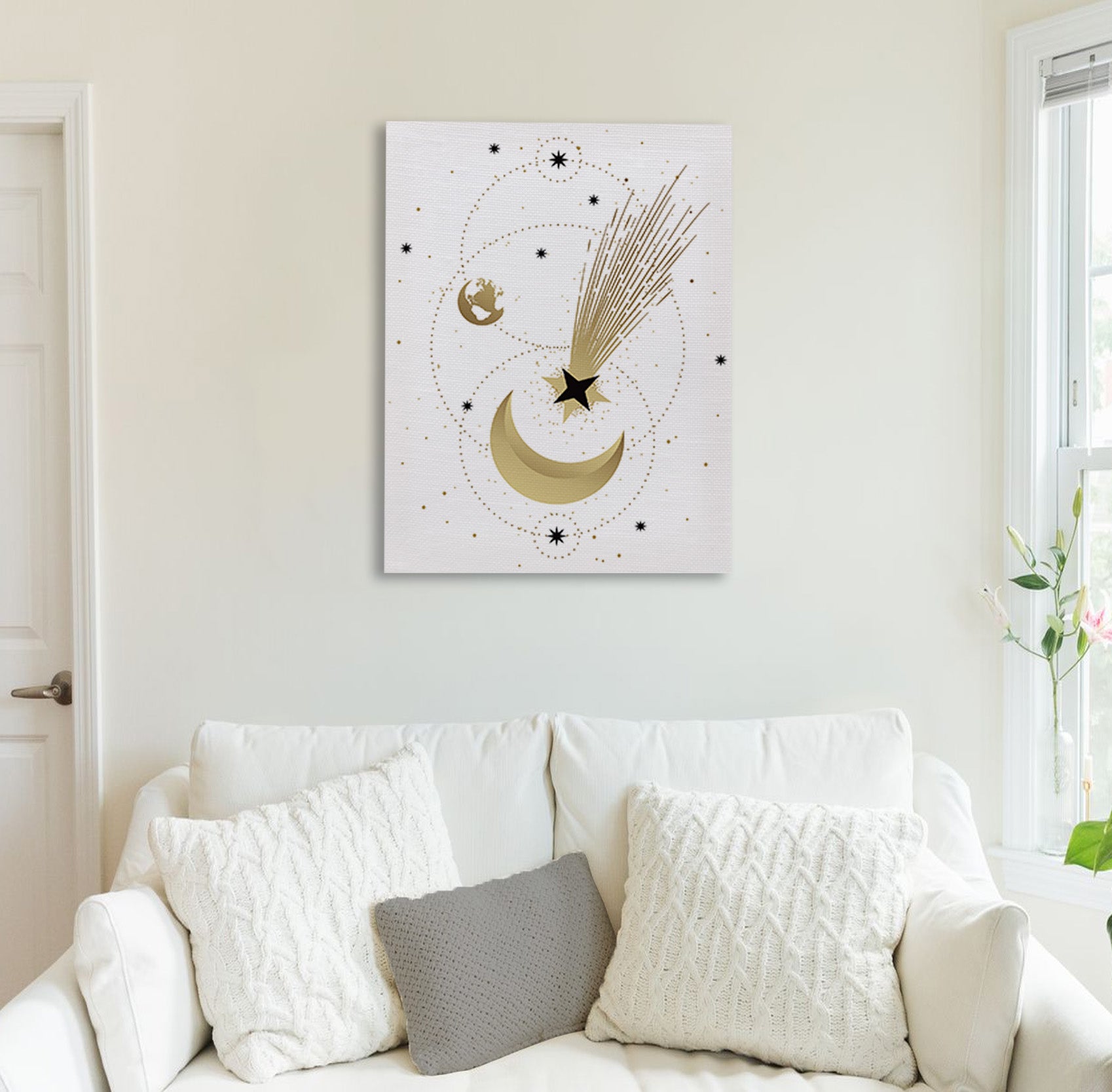 Gold Crescent Canvas Print