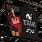 Gold Plated Volleyball Banner