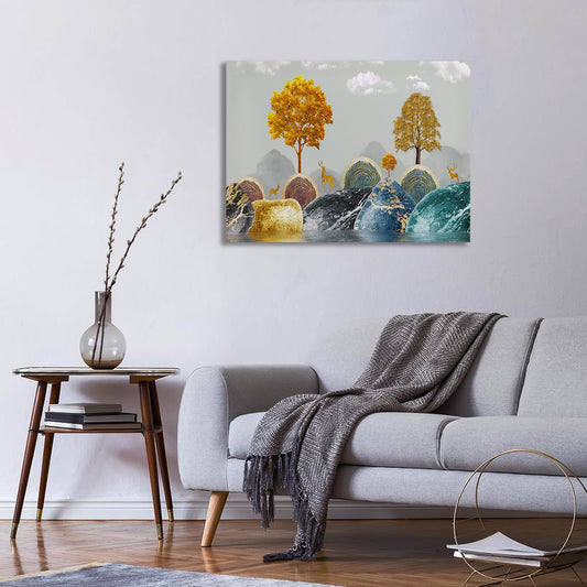 Golden Nature Canvas Print