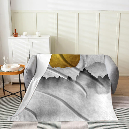 Golden Sun Throw Velveteen Blanket