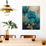 Golden Turquoise Canvas Print