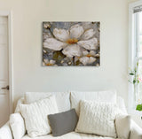 Gray Bloom Canvas Print