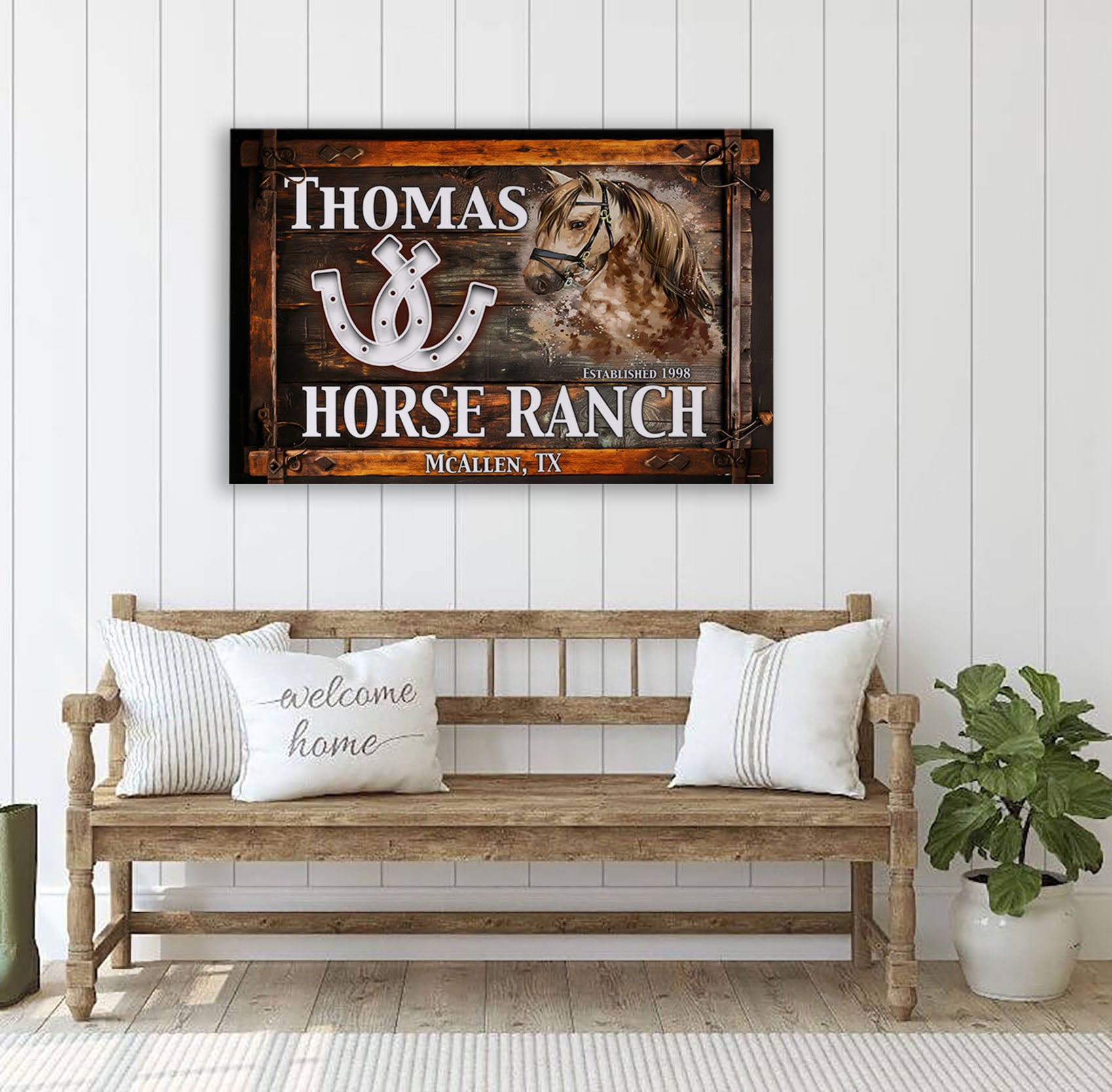 Horse Ranch 1998 Canvas Art