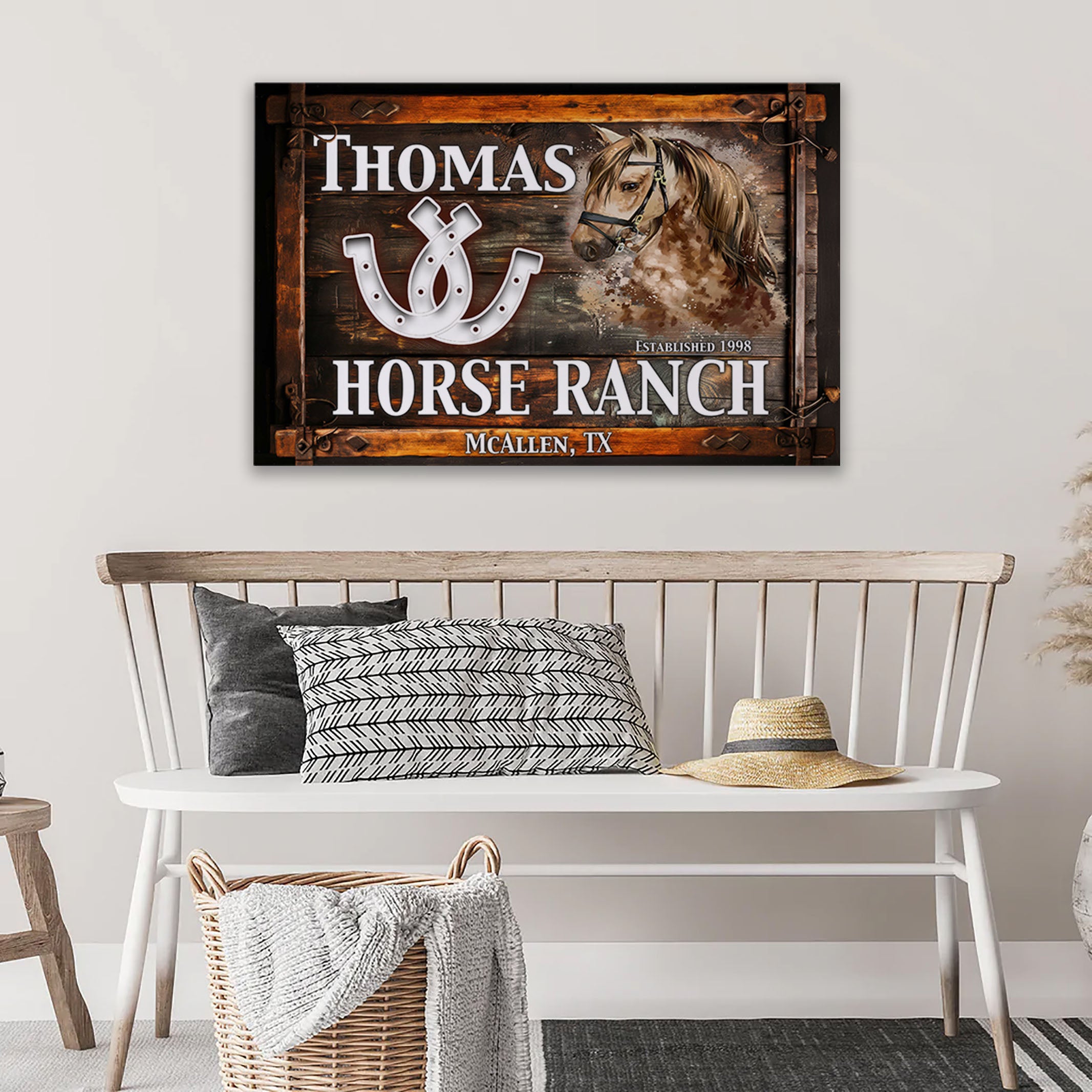 Horse Ranch 1998 Canvas Art