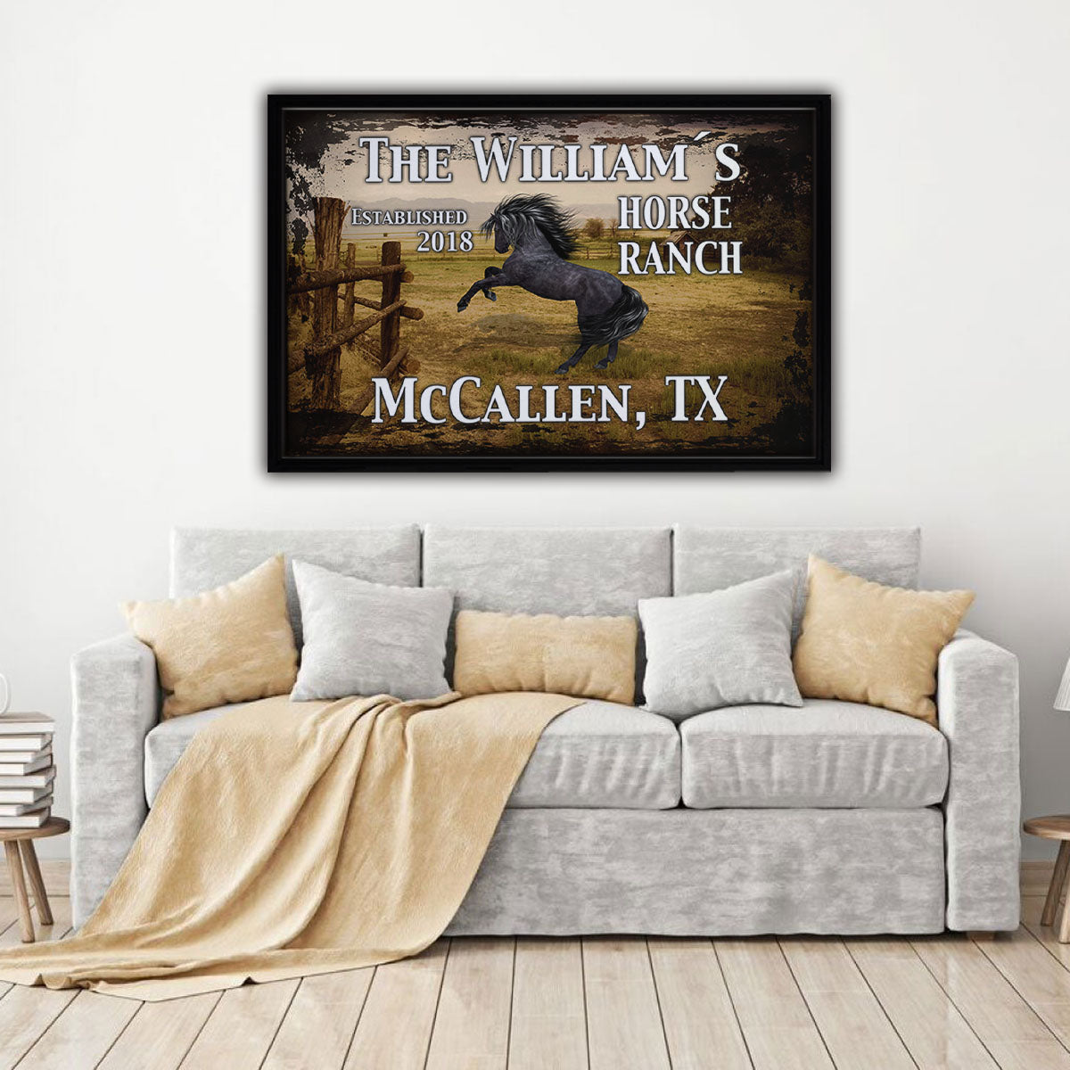 Horse Ranch 2018 Framed Canvas