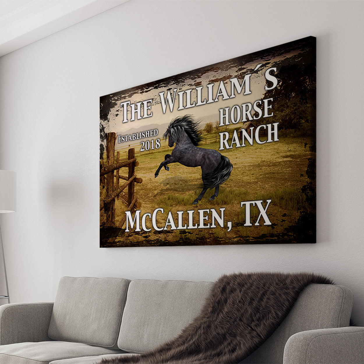 Horse Ranch 2018 Canvas Art