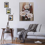 Ivory Floral Canvas Print