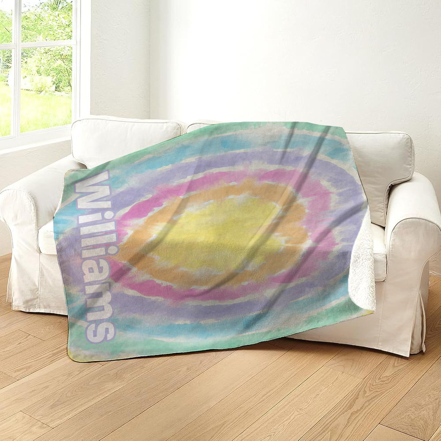 Tie Dye Sherpa Blanket