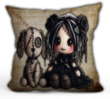 Little Stitch-ups - Old Friends Throw Pillow