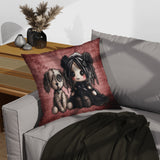 Little Stitch-ups - Old Friends Throw Pillow