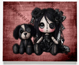 Little Stitch-ups Best Friends Puppy Canvas Art Print