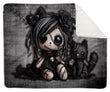 Little Stitch-ups Rag doll and cat_2 Sherpa Blanket