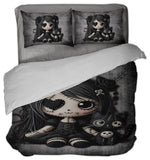 Little Stitch-ups Rag doll and her cat_1 Comforter Set