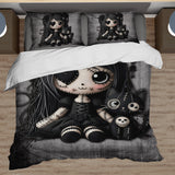 Little Stitch-ups Rag doll and her cat_1 Comforter Set