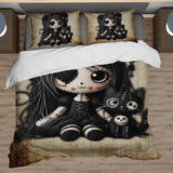 Little Stitch-ups Rag doll and her cat_1 Comforter Set
