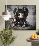 Little stitch -Old Friends - Rat Canvas Art Print