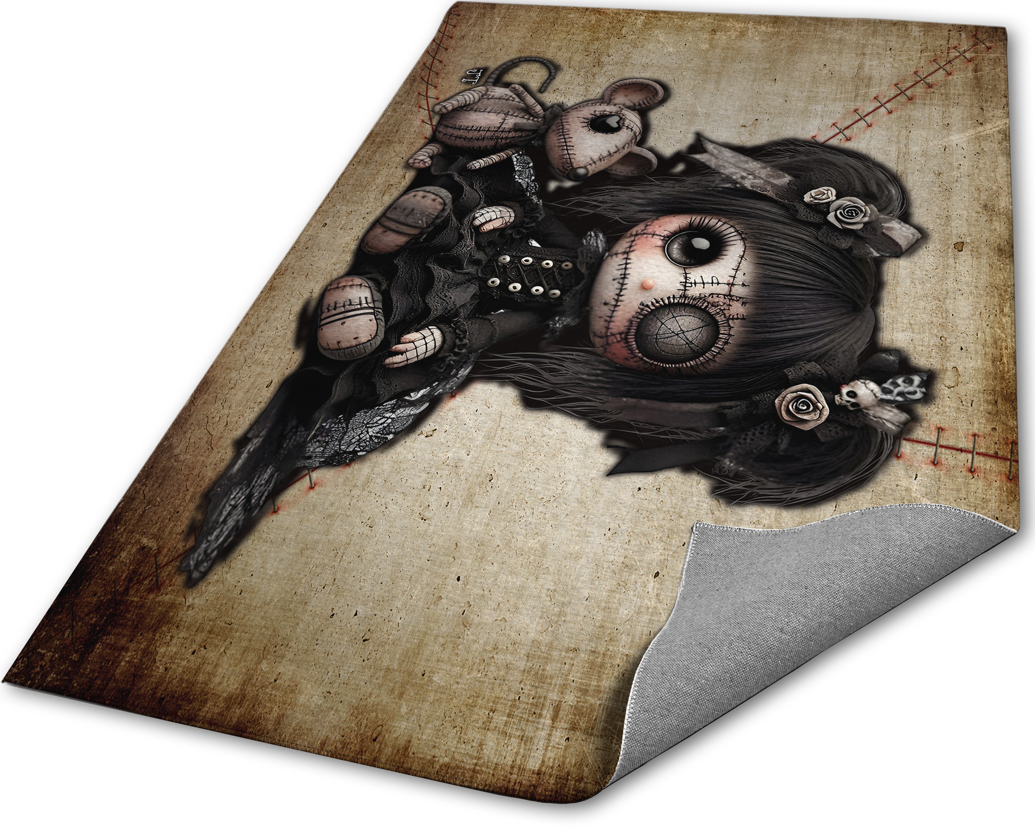 Little stitch -Old Friends - Rat Area Rug