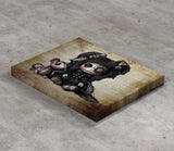 Little stitch -Old Friends - Rat Canvas Art Print