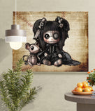 Little stitch -Old Friends - Rat Canvas Art Print