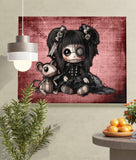 Little stitch -Old Friends - Rat Canvas Art Print