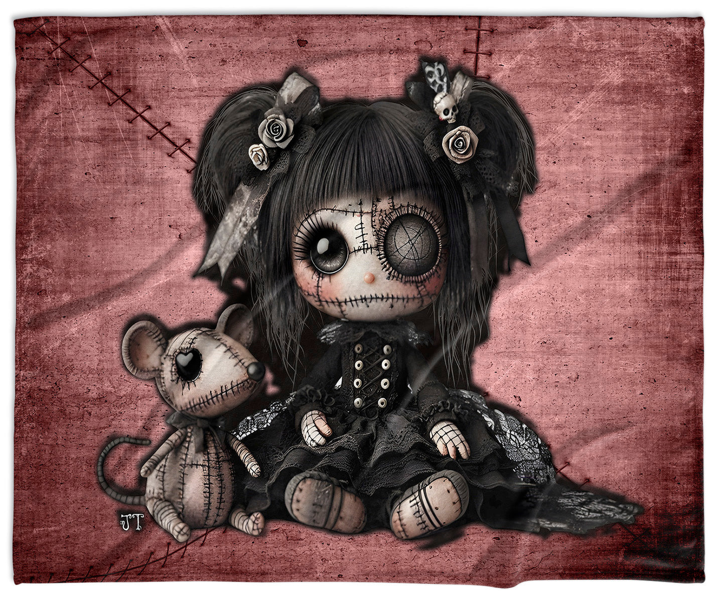 Little stitch -Old Friends - Rat Velveteen Blanket