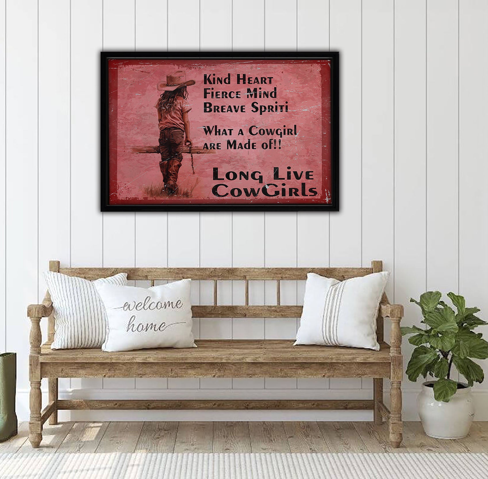 Long Live Cowgirls Framed Canvas