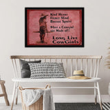 Long Live Cowgirls Framed Canvas