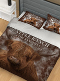 Longhorn Brown Duvet Cover Set