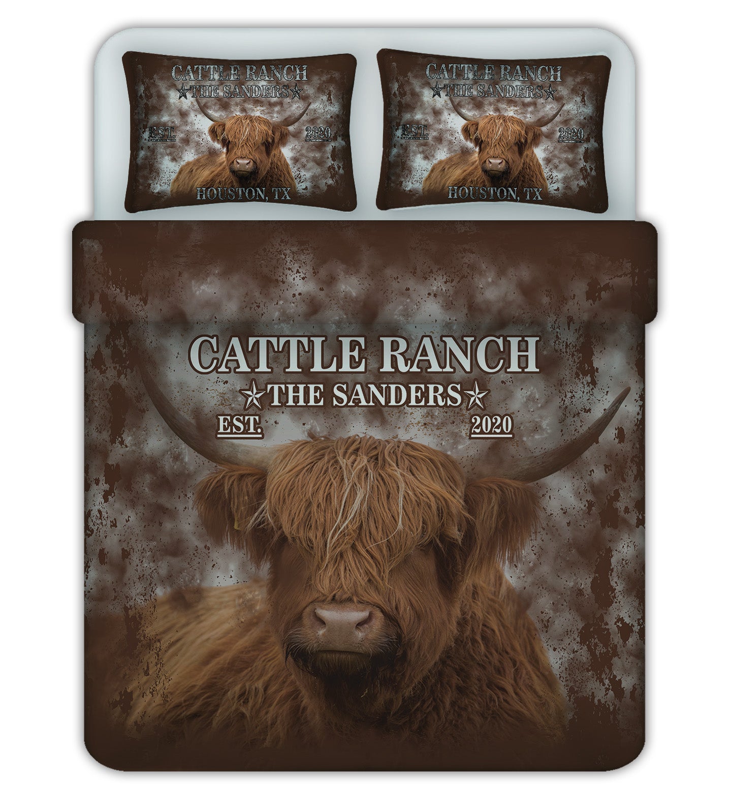 Longhorn Brown Comforter Set