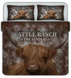 Longhorn Brown Duvet Cover Set