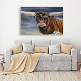 Longhorn Painting Canvas Art