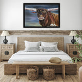 Longhorn Painting Framed Canvas