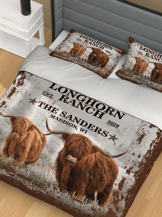 Longhorn Ranch Duvet Cover Set