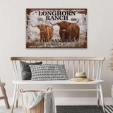 Longhorn Ranch Canvas Art