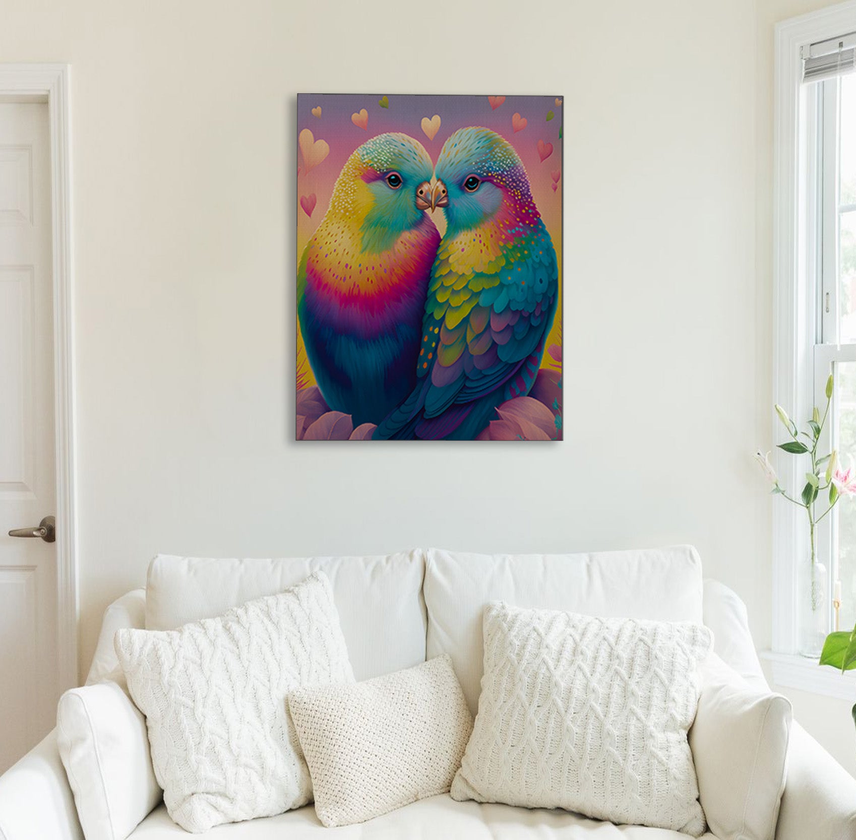 Lovebirds Canvas Print