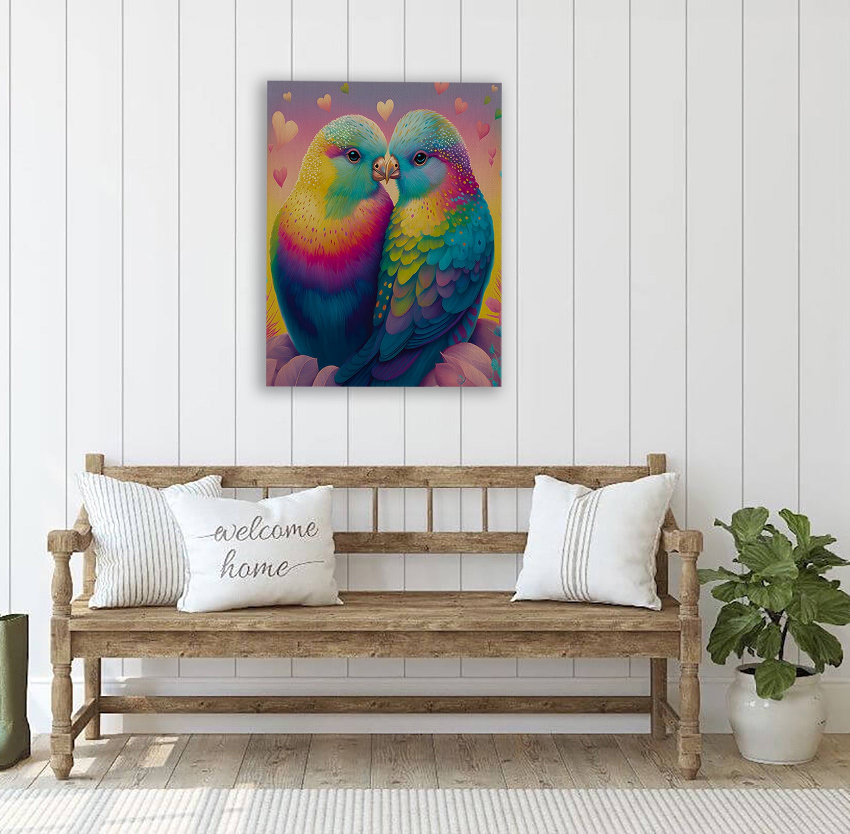 Lovebirds Canvas Print