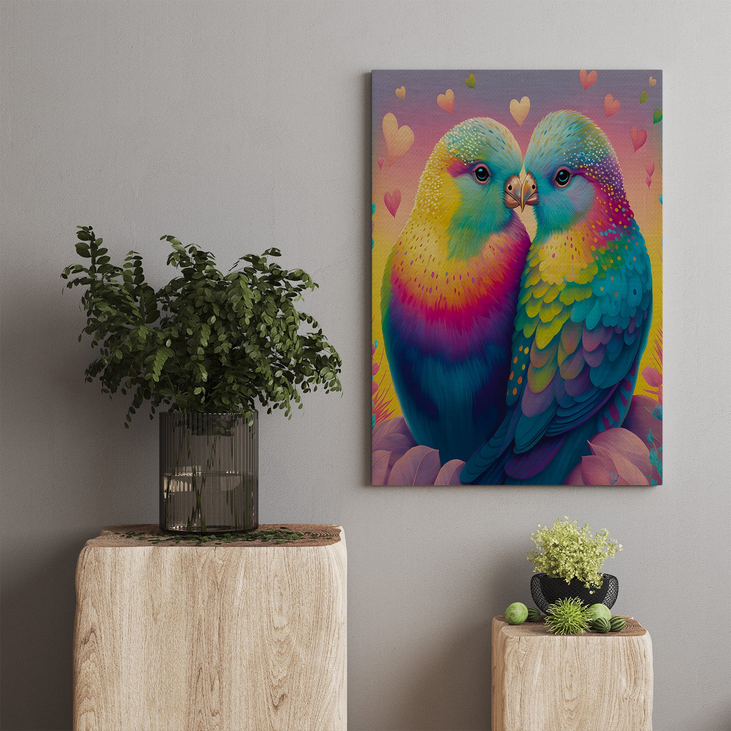 Lovebirds Canvas Print