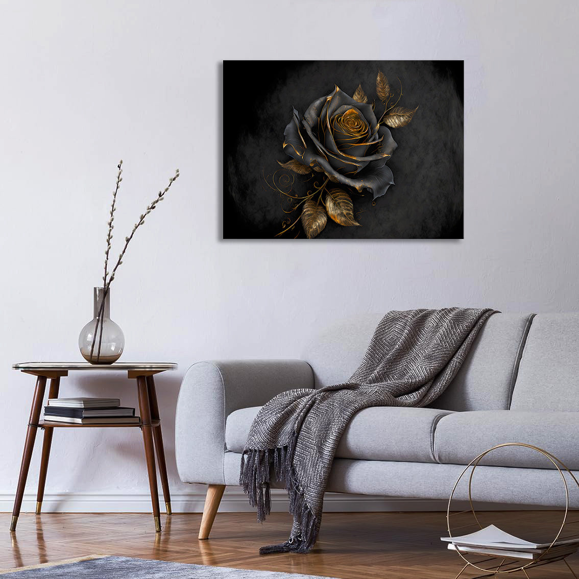 Midnight Rose Canvas Print