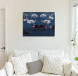 Moonlit Flamingo Canvas Print