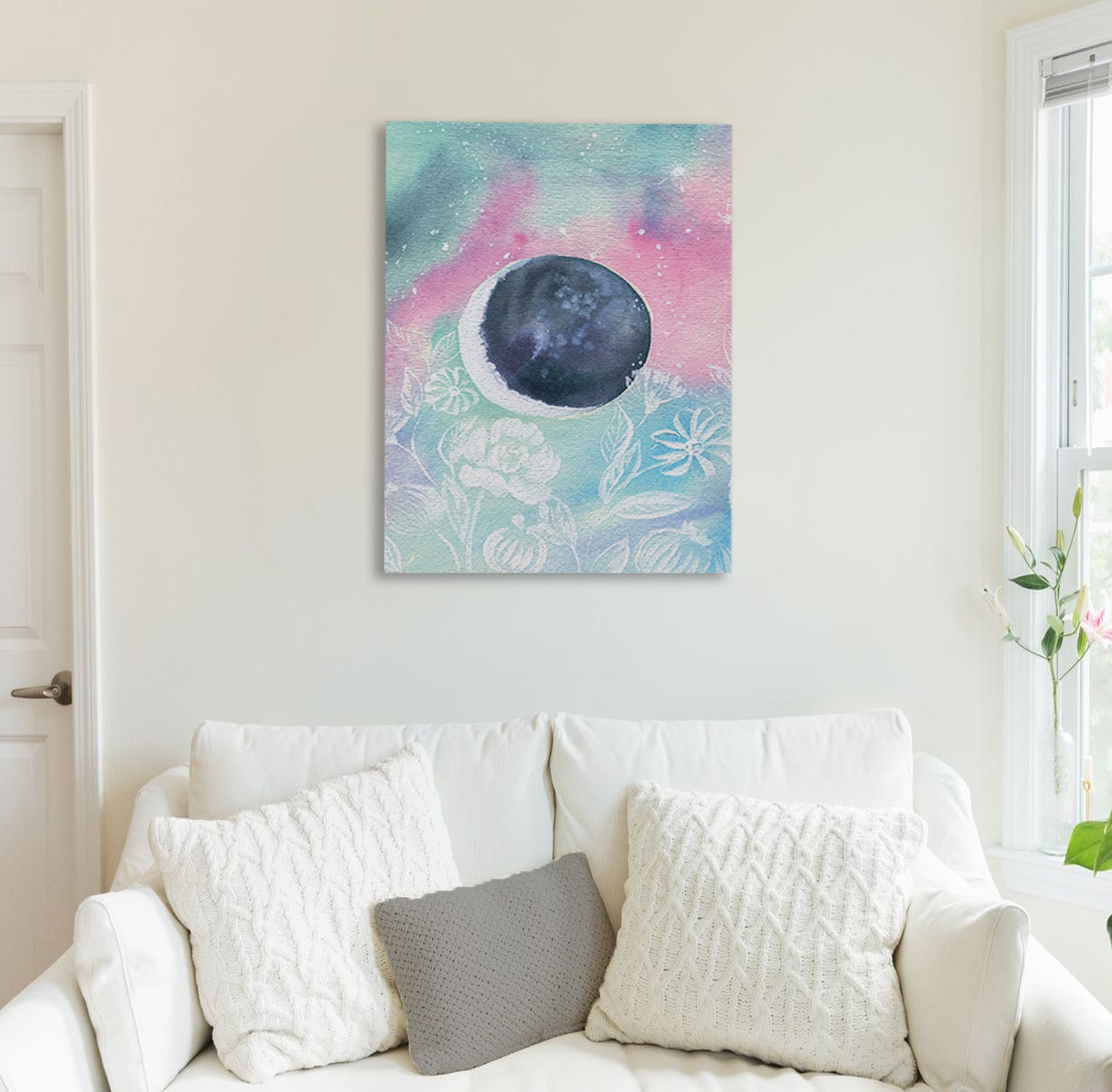 Moonlit Flora Canvas Print