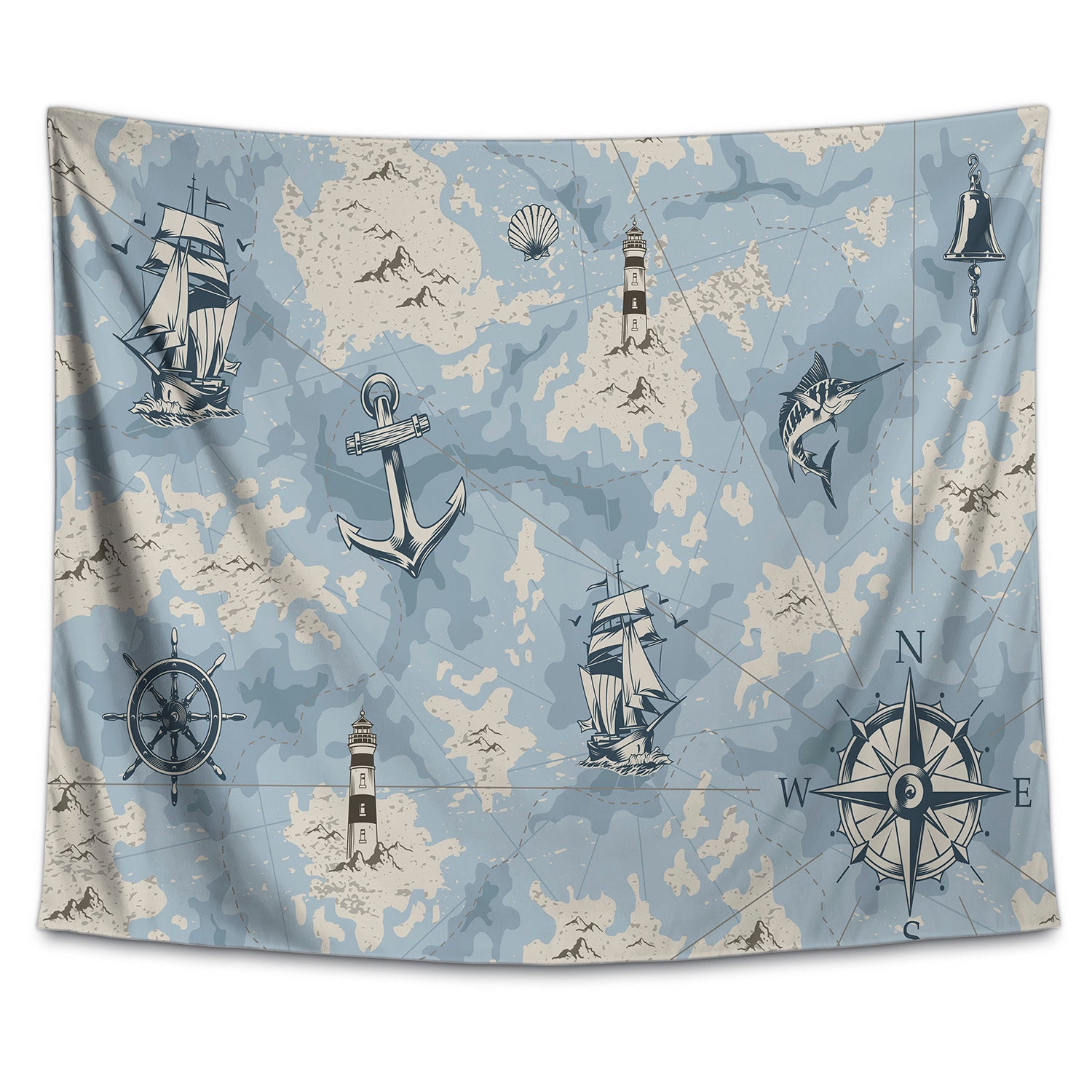 Nautical Map Baby Set