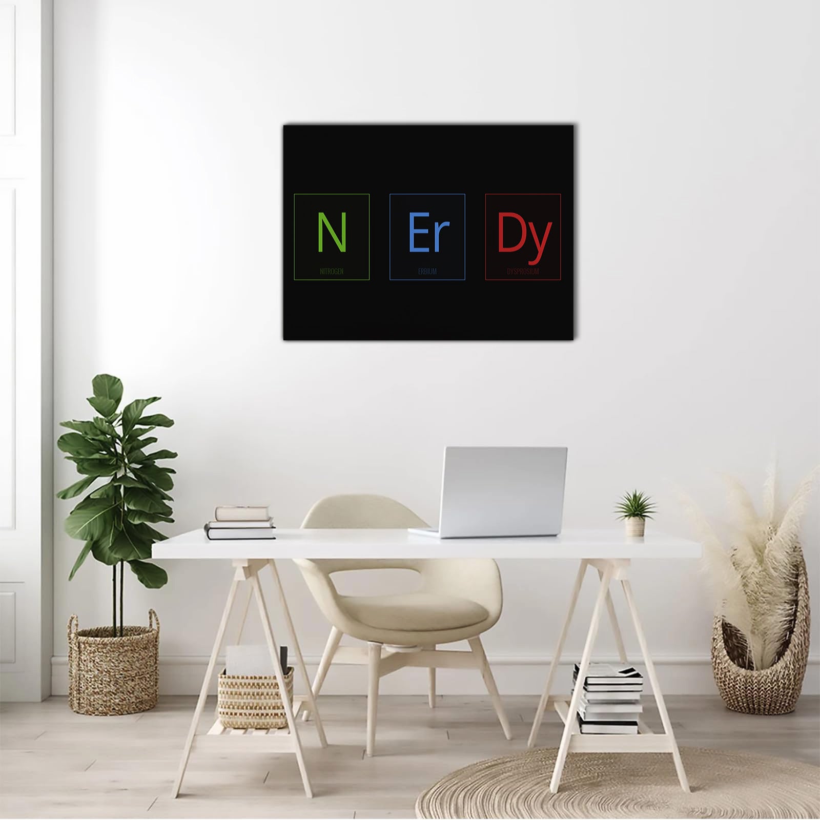 Nerdy Table Canvas Print