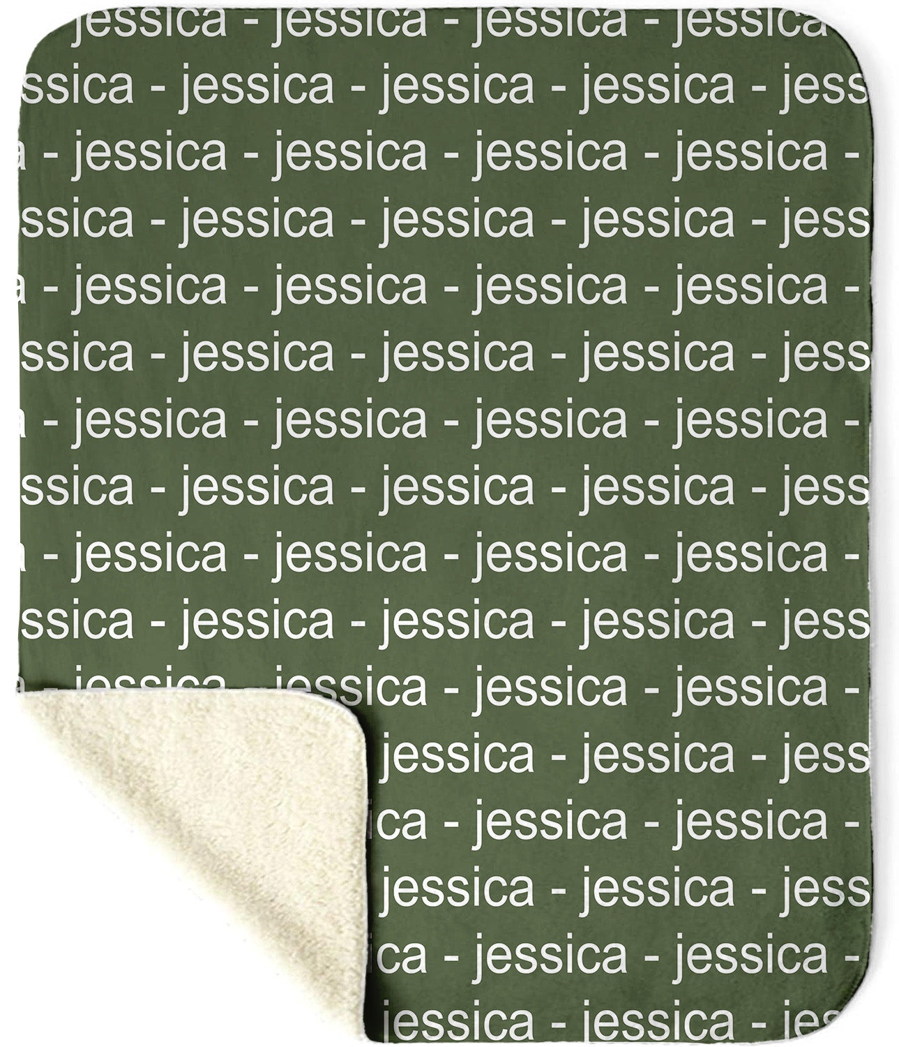 Single Name Reg Font Sherpa Blanket