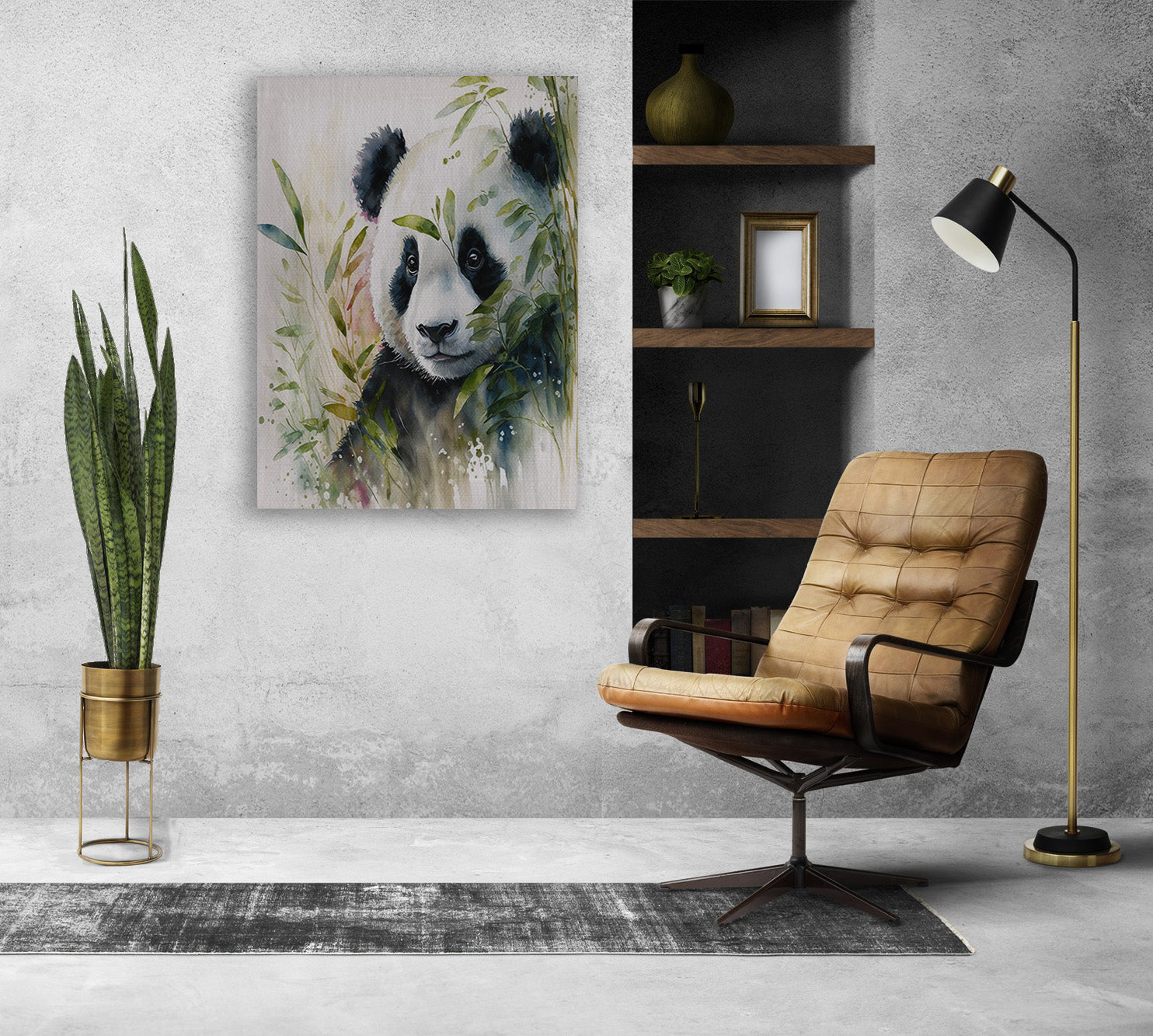 Panda in Nature Canvas Print