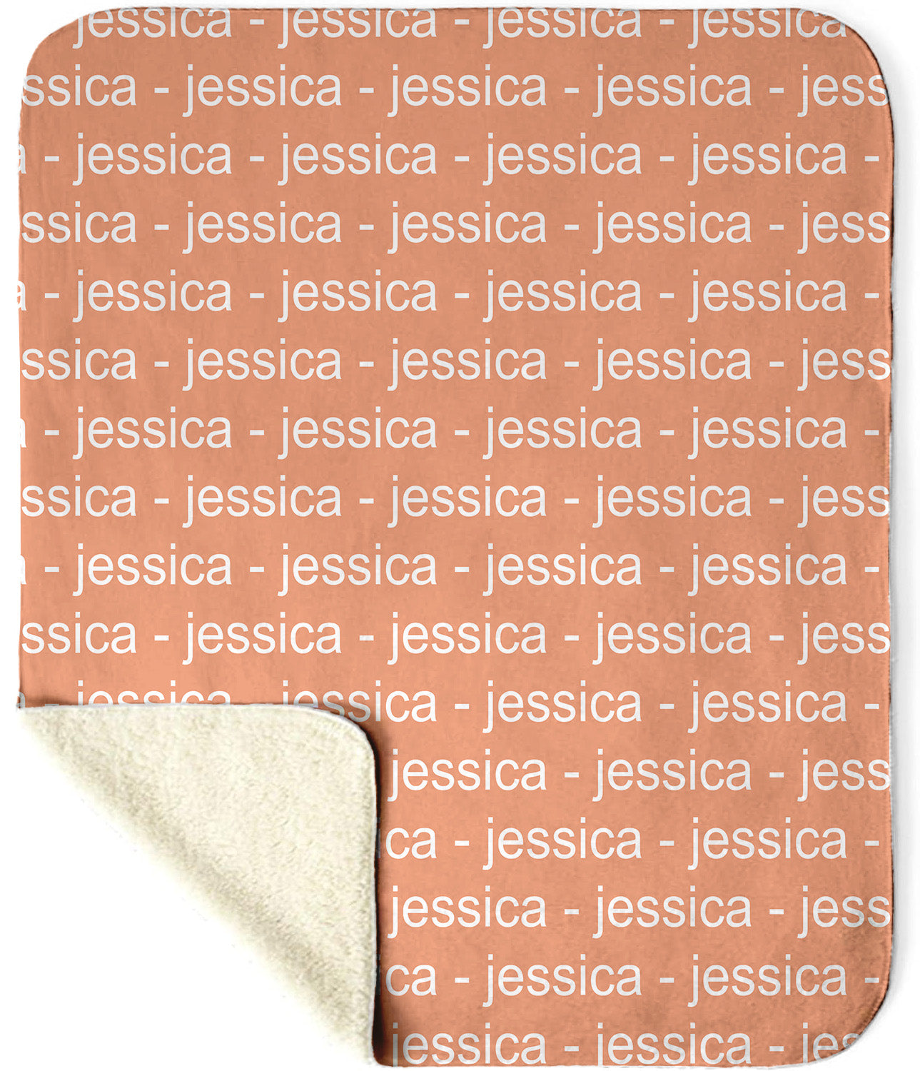 Single Name Reg Font Sherpa Blanket